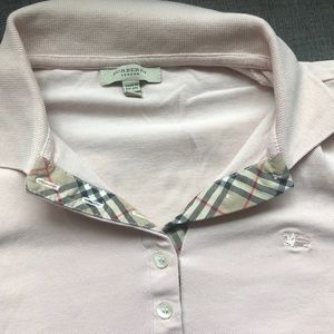 Pale Pink Burberry Women’s M Short Sleeve Polo